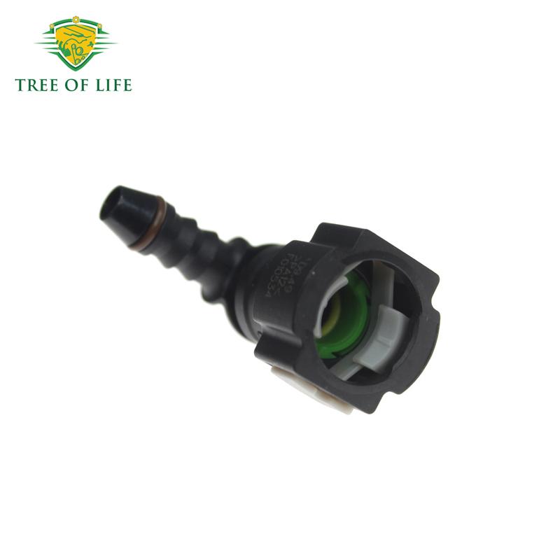 Car Fuel Line Hose Coupler 9.49mm/ID6 Pipe Coupler Quick Disconnect Release Connector Rubber Nylon Oil Hose Fitting Suitable
