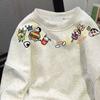 Crew Neck Sweater Chinese Men's American High-end Sense Loose Female Couple Fleece Thickened Jacket Autumn and Winter