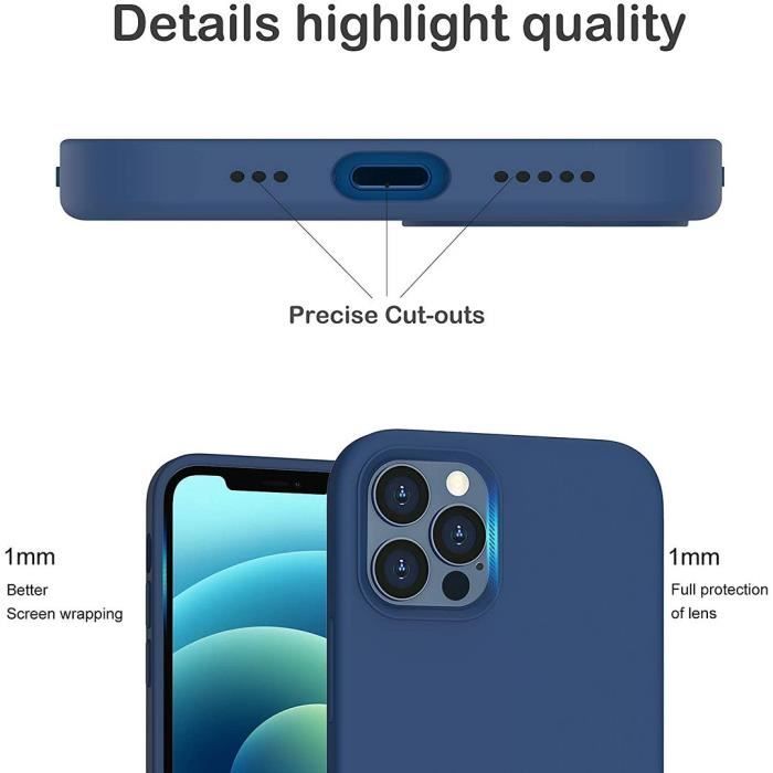 Coque - BOOLING - iPhone 13 Pro Max - Silicone TPU - Ultra slim - Bleu Marine