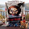 Custom Text Flannel Throw Blanket, Lightweight Cozy Bed Sofa BlanketChild's Play Chucky Tiffany