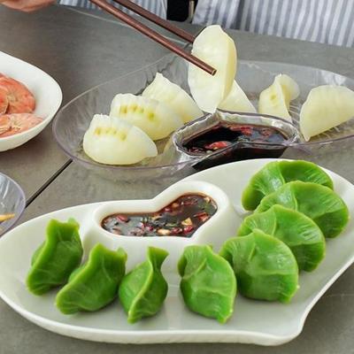 Chip- und Dip-Servierset Geteilte Servierplatte Sushi-Teller mit Saucenabteil Käse-Serviertablett für Knödel Vorspeise Taco Sushi