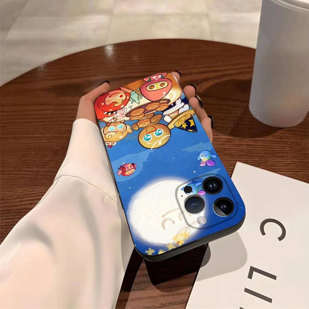 

C-Cookie Run K-KingdomS Phone Case For iPhone 17,16,15,14,13,12,11,Pro,X,XS,Max,Plus Soft Black Cover iPhone13