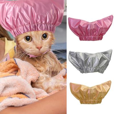 Gutes elastisches Band hält das Ohr trocken, Vliesstoff, bunte Hunde-Dusche-Präventions-Abdeckung, Hut, Heimtierbedarf, Badekappe
