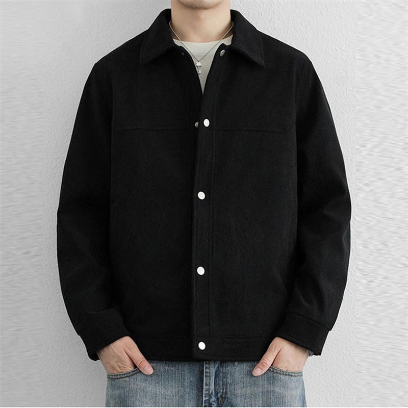Spring Autumn Business Casual Jackets Men Solid Loose Turn Down Collar Fashion Outwear Coats Male High Quality Jacket Plus Size