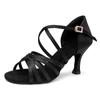 Upgrade  Hot Selling Heel 7/5cm Silk Satin Latin Ballroom BD Dance Latin Shoes Women Dance Shoes