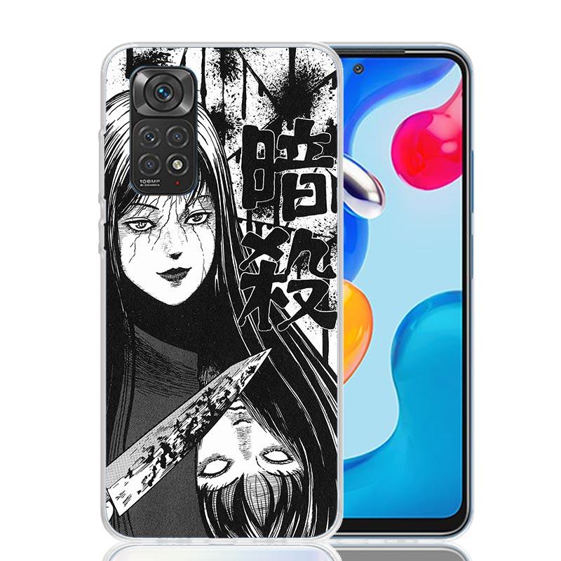 Japanese Horror Comic Anime Phone Case For Xiaomi Redmi Note 15 14 13 12S 12 Pro Plus 11S 11E 11 11T 10S 10 Art Soft Pattern Cov