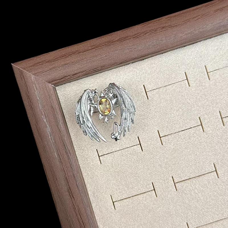 Vintage Exquisite Personality Unique Wings Open Ring For Women Jewelry Accessries Gifts