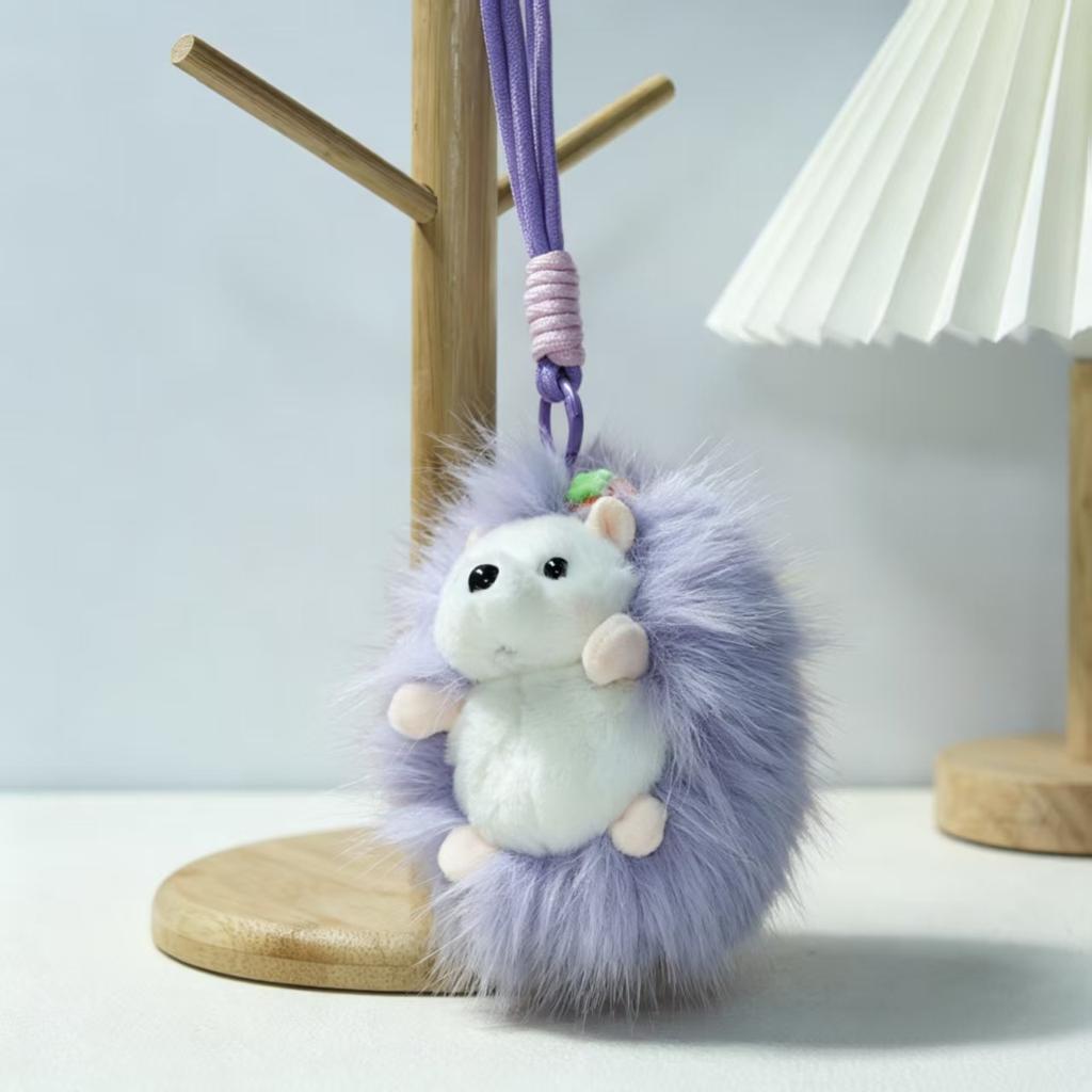 13cm Niedlicher Igel Plüsch Schlüsselanhänger, Cartoon Puppe Tasche Hängeornament, Weiches Stofftier Anhänger Spielzeug