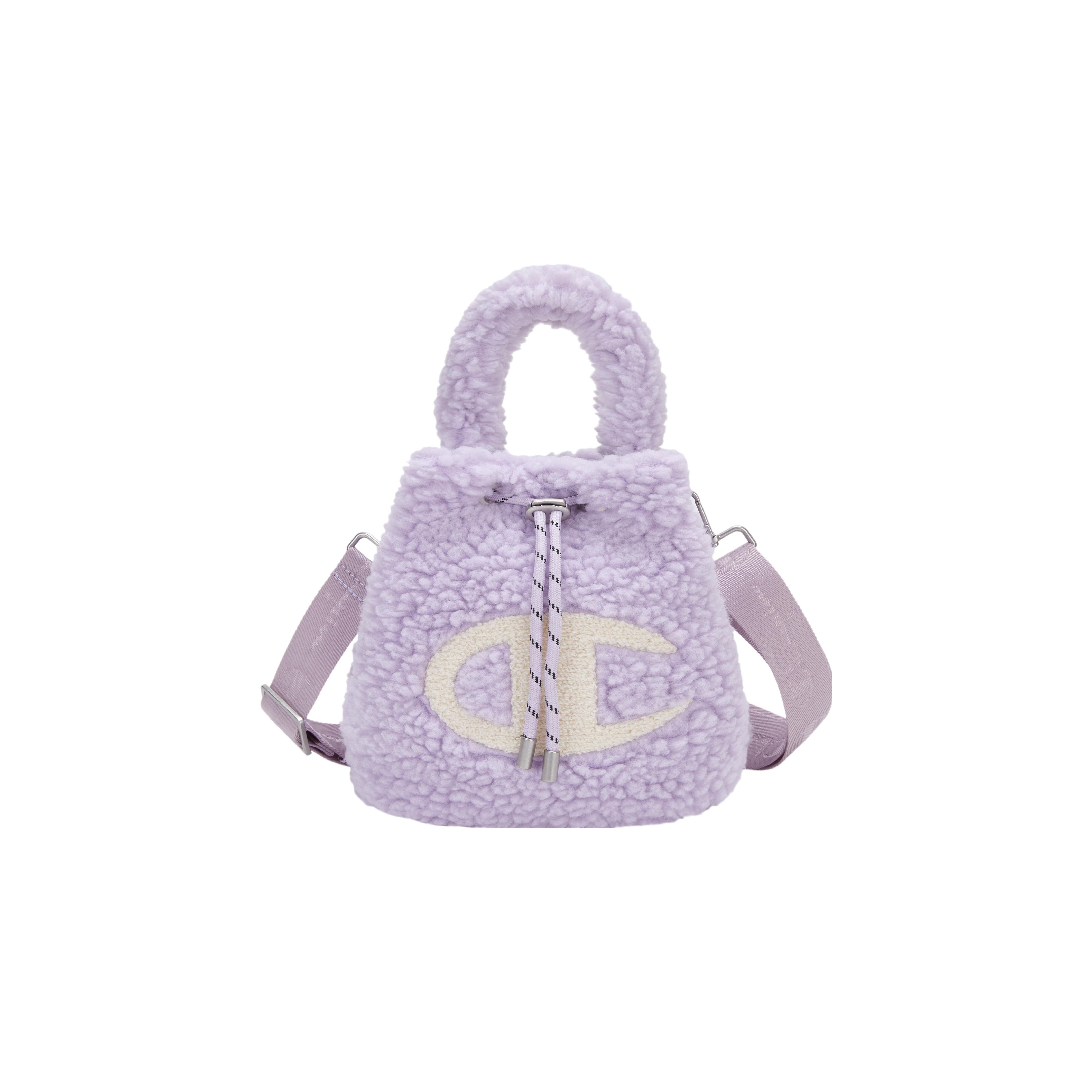 Champion Furry Series Cute Big C-Logo Color Block Drawstring Bucket Bag Unisex Shoulder Bag Multicolor U3DACPU16 Ecru