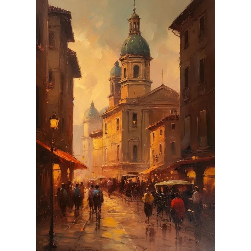 Beauty Romance Townscape Posters Marrakech Morocco Italy City of Water Prints Canvas Painting Wall Art Pictures Home Room Decor