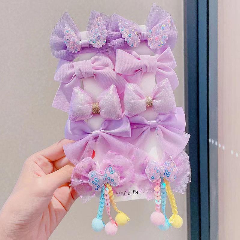 Flower Bow Mesh Hair Clip for Baby Girls