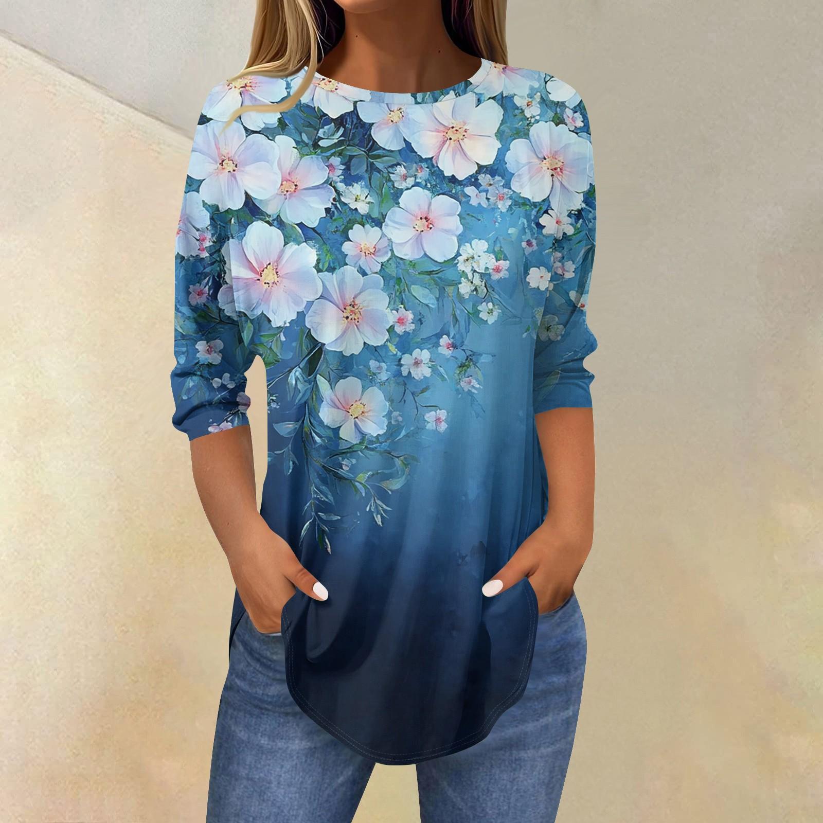 

Женские футболки с рукавами 3/4, однотонные пуловеры, летние весенние топы, блузки S