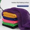 Afrikanisches Nylon-Peeling-Badetuch mit hoher Elastizität und langem Streifendesign.