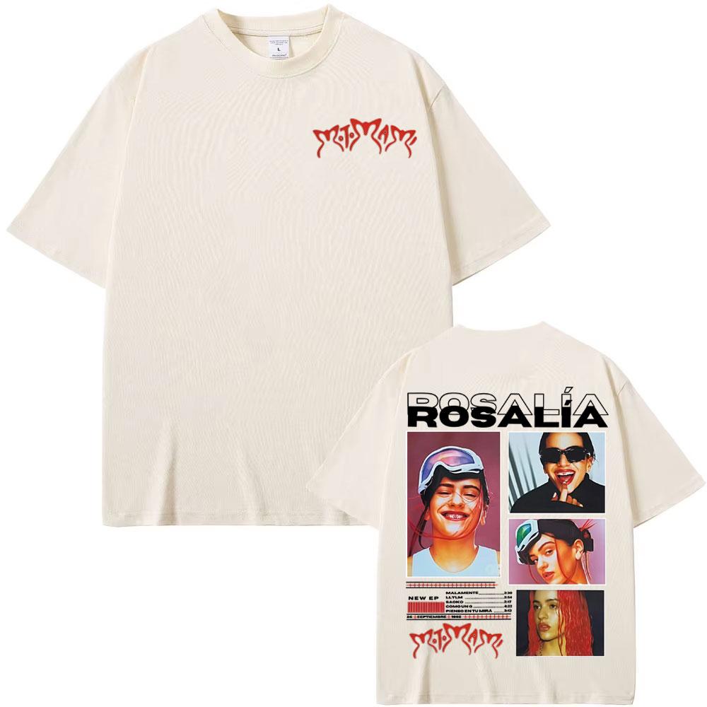 Singer Rosalia Motomami Album 2025 Cover Tee Shirt Unisex Women Clothing Hip Hop Style Street Tshirt High Quality Oversized Tshirt