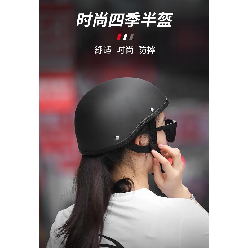 Lightweight Retro Open Face Motorcycle Helmet Breathable Summer Four Season Scooter Bike Half Helmet For Men Women