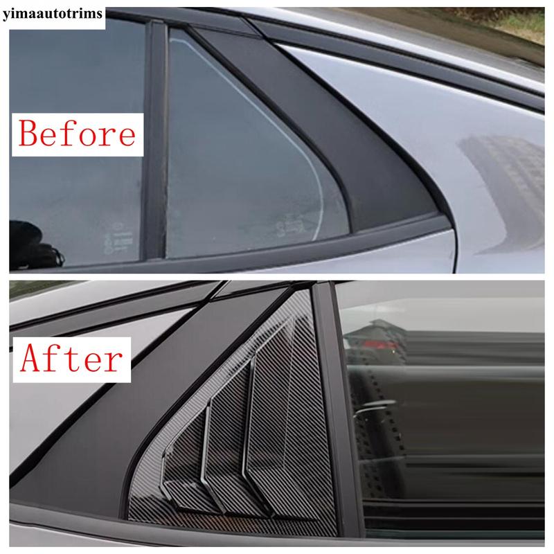 For GAC Trumpchi Empow  - 2025 Black Exterior Accessories Rear Window Blinds Side Louvers Vent Shutters Panel Cover Trim