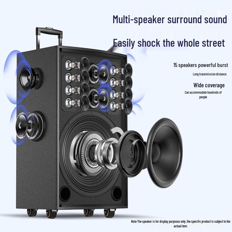 Soaiy F97 Upgrade 15-inch High-Power Portable KTV Speaker