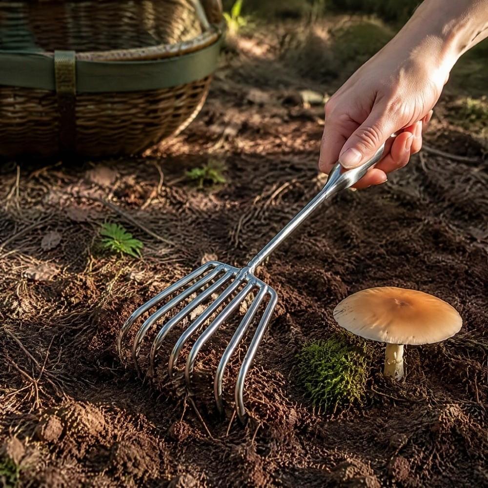 Stainless Steel Mushroom Picking Tool Compact Mushroom Harvester Picker Soil Mixing