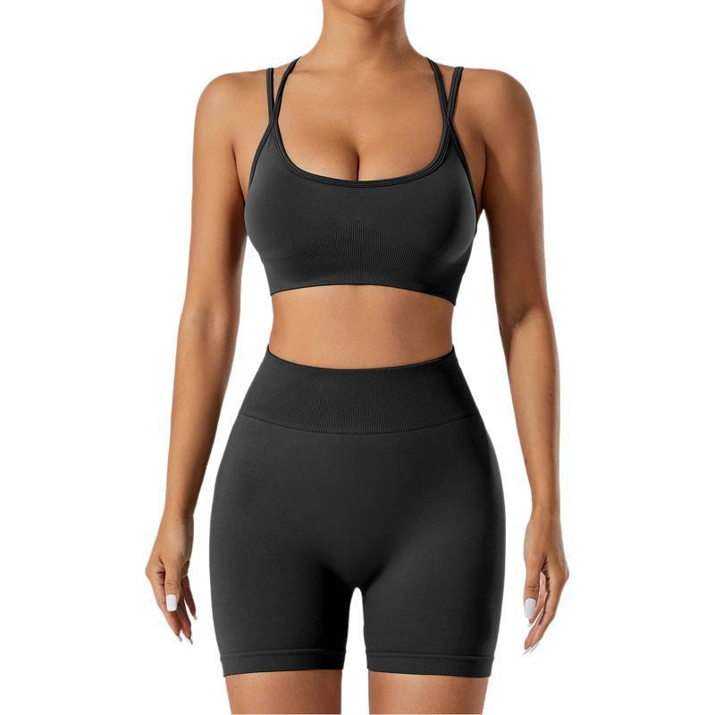 Seamless Yoga Set For Women With Quick Dry Fabric Perfect For Running And Fitness Activities