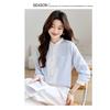 Long-sleeved Shirt for Women Autumn New Korean Style Retro Chiffon Shirt Fashion Shirt
