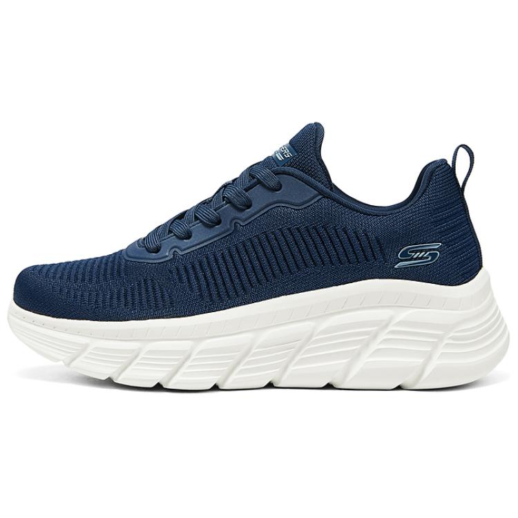 Skechers Bobs Sport Comfortable Versatile Low-Top Casual Shoes Women sneakers Navy-Blue 117385-NVY 35