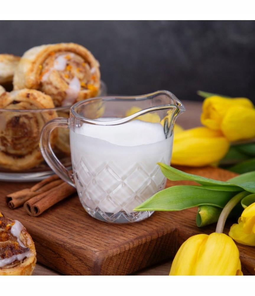 Glass Milk Pitcher , Elegant Pattern