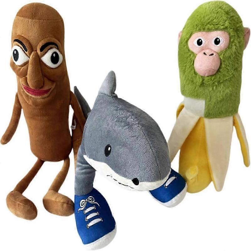 AI-Crafted Italian Brainrot Animals Plush,10.63 Brainrot Evolution Plushie - Soft, Memetic Home Accent (Baby Tralalero Tralala)