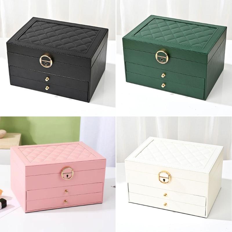 Elegant Jewelry Holder Spacious Multi Tiered Necklace and Earring Organizer with Compartments Jewellery Stoarge Box
