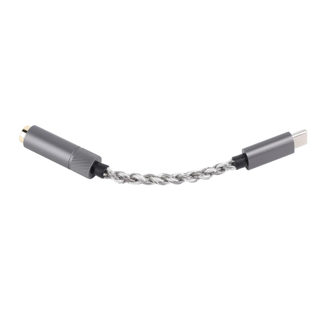 Type C To 4.4mm Headphone Jack Adapter Cable CX31993 Chip Cooperized Silver 384KHz 32bit Type C To 4.4mm Sound Adapter