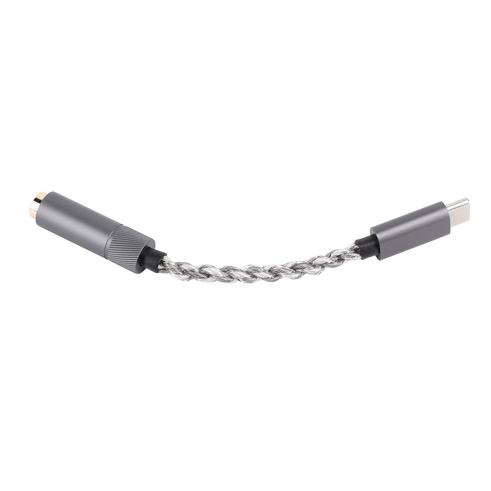 

Type C to 4.4mm Headphone Jack Adapter Cable CX31993 Chip Cooperized Silver 384KHz32bit Type C to