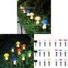 Solar Mushroom Garden Lights With 8 Modes For Outdoor Pathway Decor