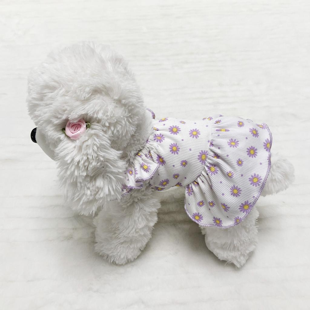 New Pet Clothes Skirt Dog Clothing Pet Supplies Small Daisy Flowers Puppy Clothes Wholesale