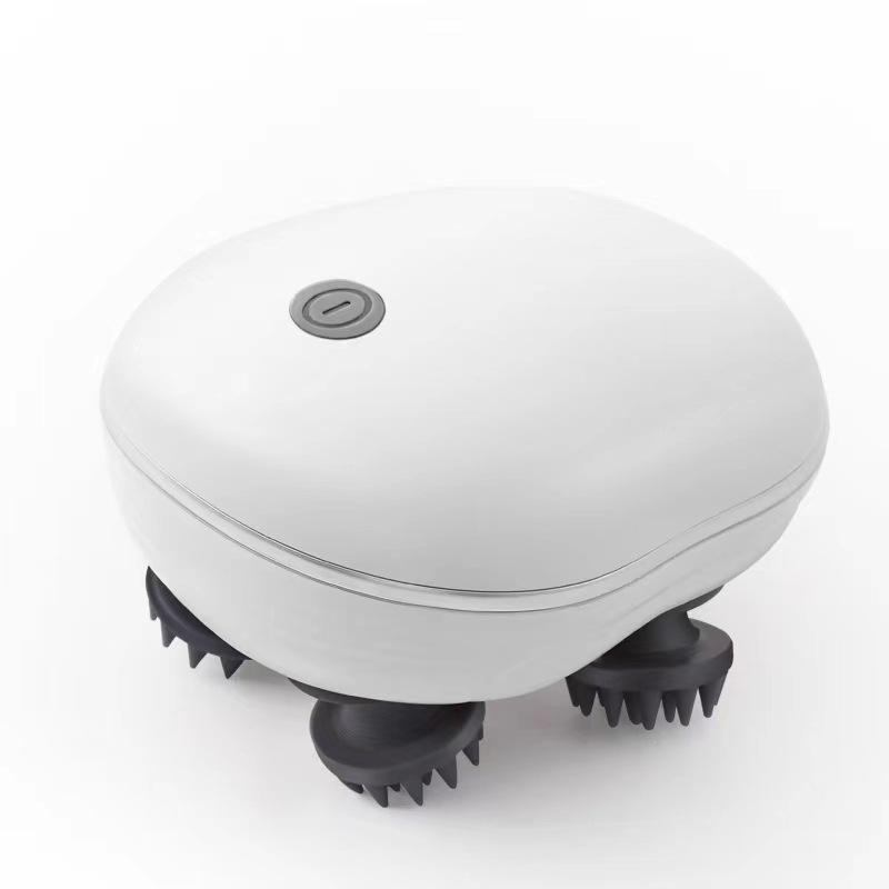 

Регулируемый по скорости массажер для кожи головы с красным светом для роста волос, глубоко разминающий массажер для головы из мягкого силикона для снятия стресса белый