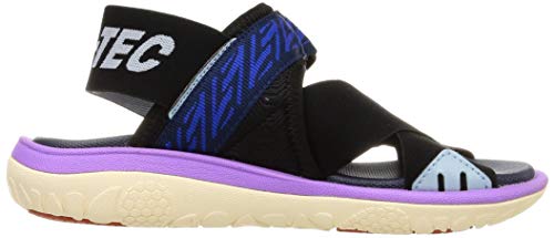 Hi-Tec Kawazu Flex II Outdoor Sandals, Navy/Purple, Size 29.0 cm, 2E