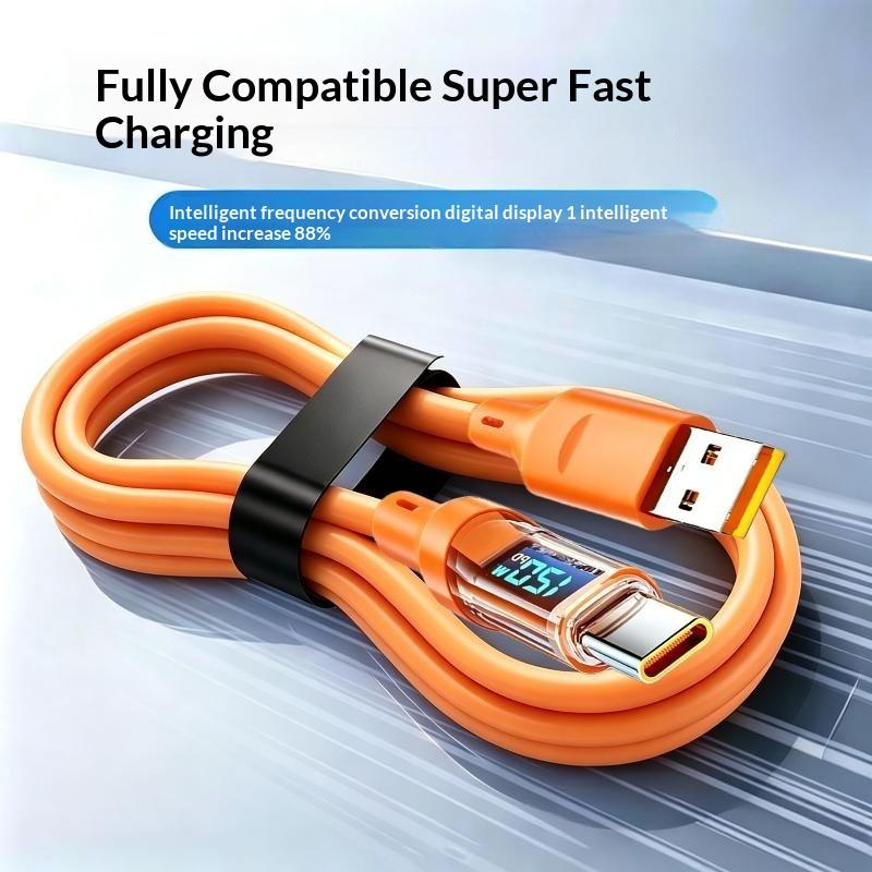 120W PD Super Fast Charging Type C to C Cable 2 in 1 Data Transfer Charge Cord for 15 Home Office Use