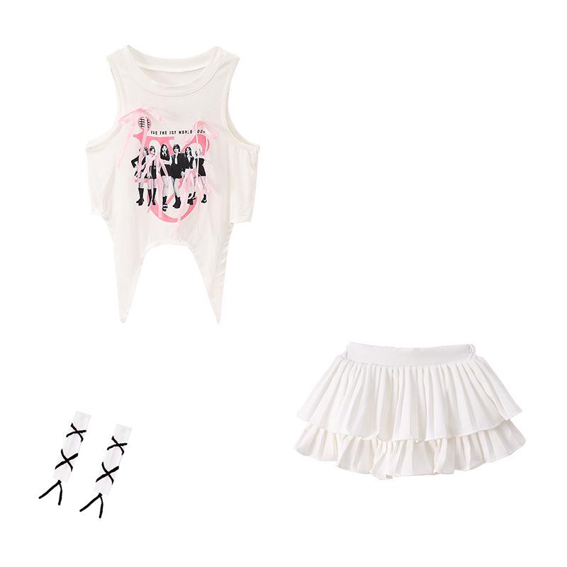 

Модний дівчачий джазовий та хіп-хоп танцювальний костюм - стиль Чжан Юаньїн 150cm