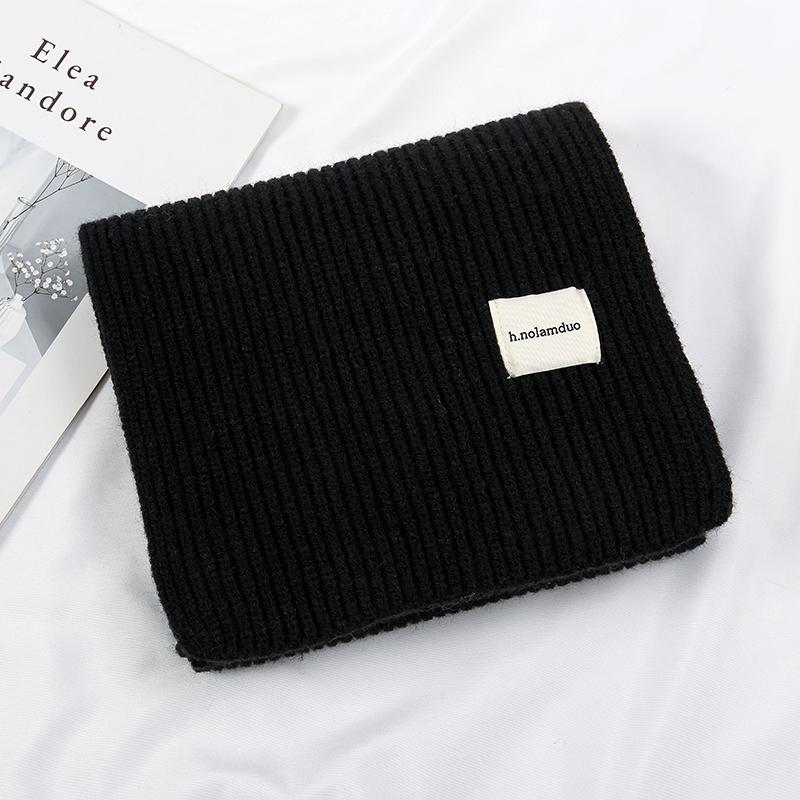 Solid Knitted Cotton Scarf Woman Winter Warm Shawl Fashion Long Wraps Female Soft Neckerchief Thick Wool Muffler Scarves