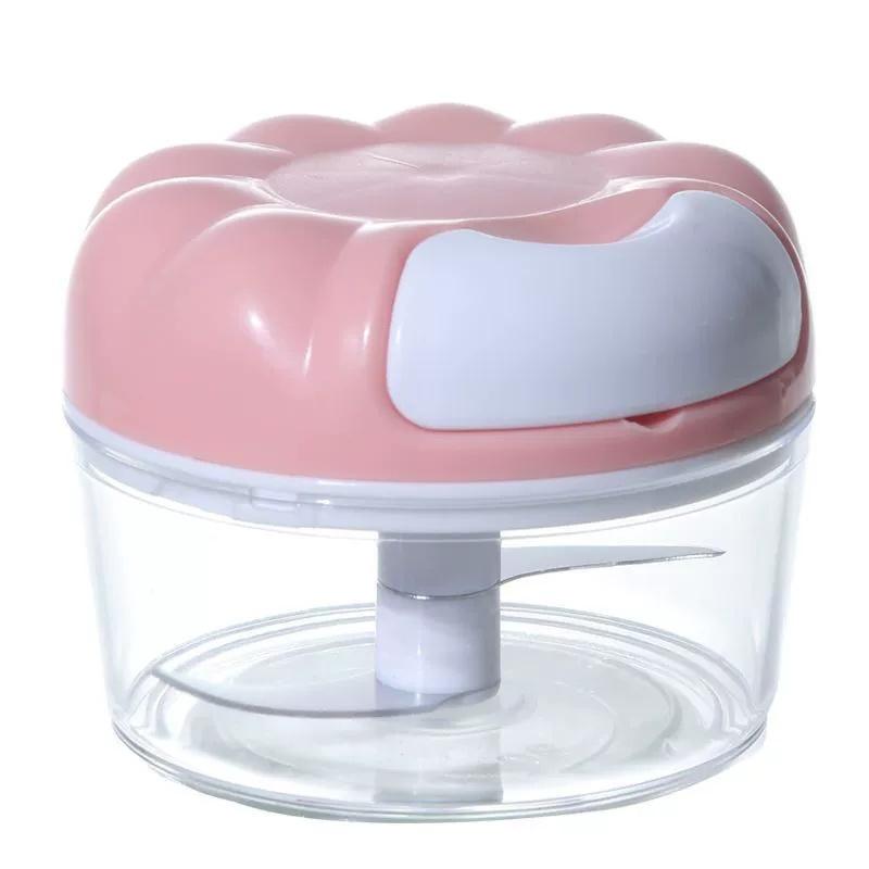 Vegetable Chopper Manual Food Chopper with Container, Hand Pull String Veggie Cutter for Salad Garlic Nut Onion, Hand- Mincer