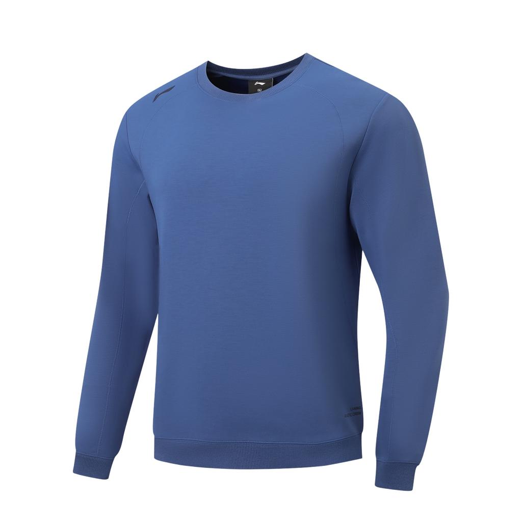 Li Ning Fitness Series Round Neck Logo Letter Casual Sweatshirt Men Sweatshirt AWDW389-5