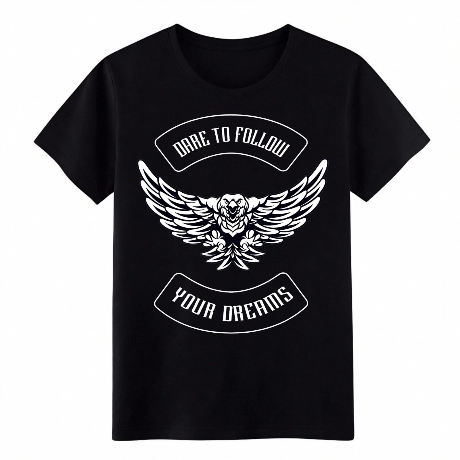 Motivational Eagle  Dare to Follow Your Dreams  Cotton T-Shirt for Men & Teens XL
