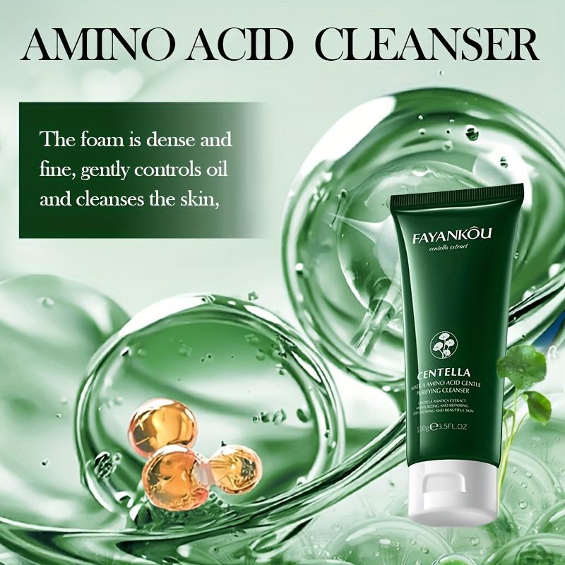 Centella Asiatica Amino Acid Facial Cleanser 100g - Gentle, Deep Cleansing & Moisturizing for Smooth, Radiant Skin, Oil Control Facial Cleanser