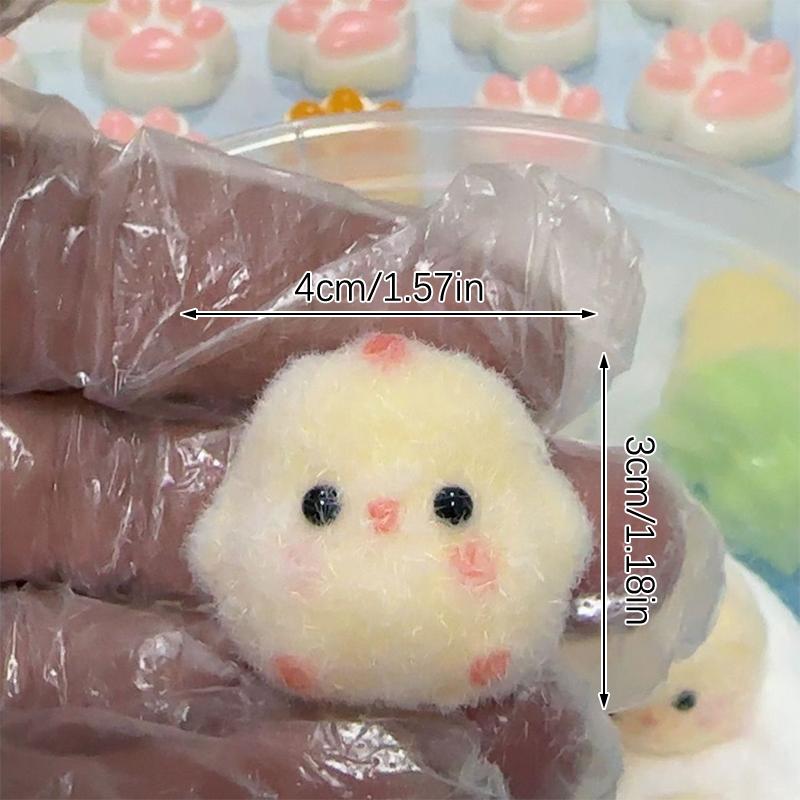 2Pcs Miniature Slow Rebound Relief Squeeze Toys Sticky Tpr Squishy Mini Chick Stress Relief Squishy  Fidget Toy
