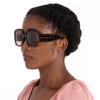 Philipp Plein Brown Square Ladies Sunglasses Spp038m 0722 56 Multi