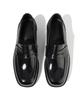 Firenze Atelier Voluminous Square Line Simple U-Tip Penny Loafers 8500 [Black Box]