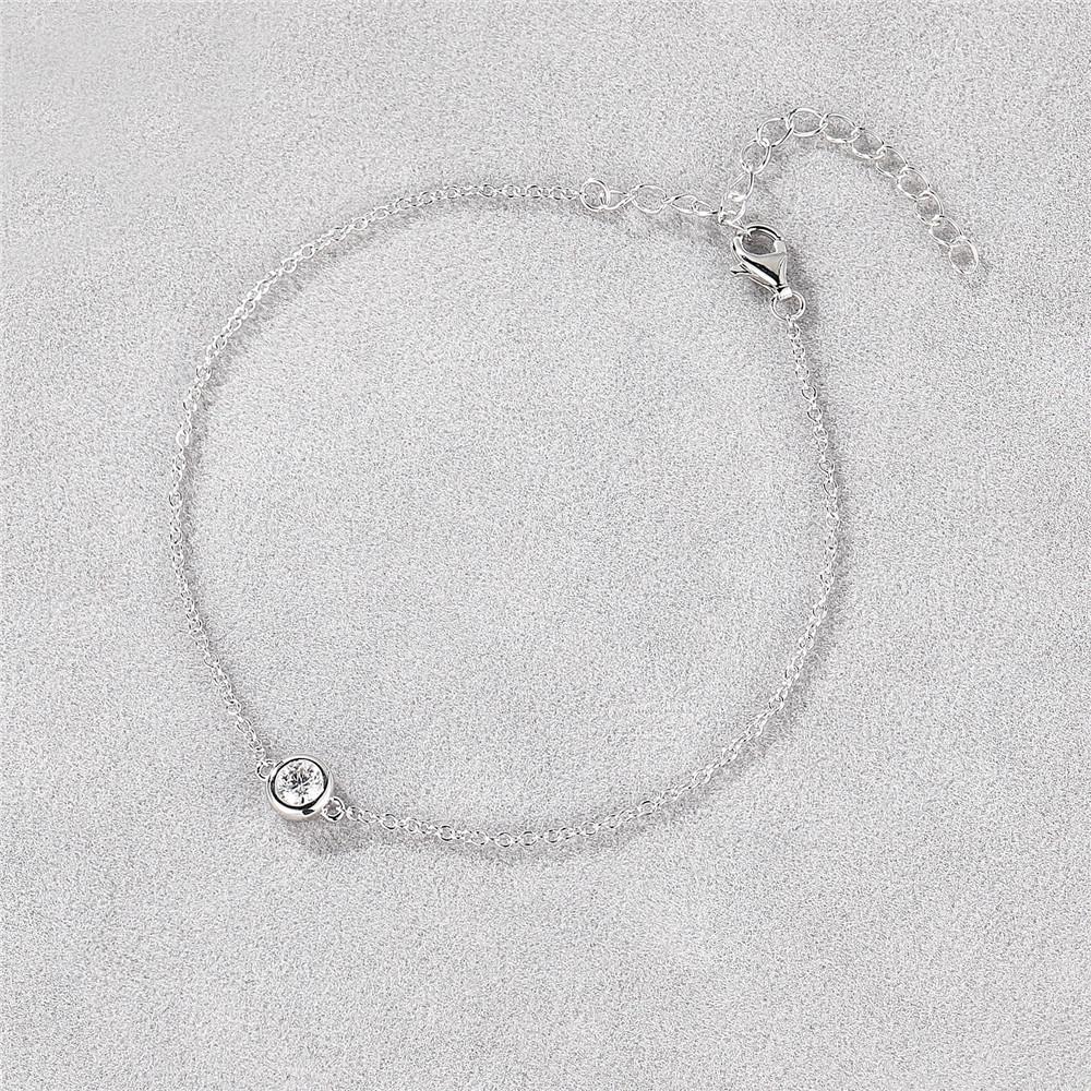 Fashion Boutique 0.3 Carat Moissanite Bracelet Single Stone Round Bag S925 Sterling Silver Jewelry Mozambican Jewelry