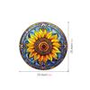 New Antique Color Dyed Hummingbird Iris Japonica Window Glass Electrostatic Sticker Detachable Decorative Film Home Decorations