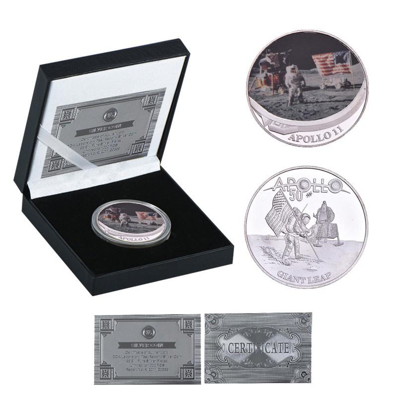 Commemorative Medal Lunar Astronaut Circular Badge Metal Crafts Commemorative Collection Coin