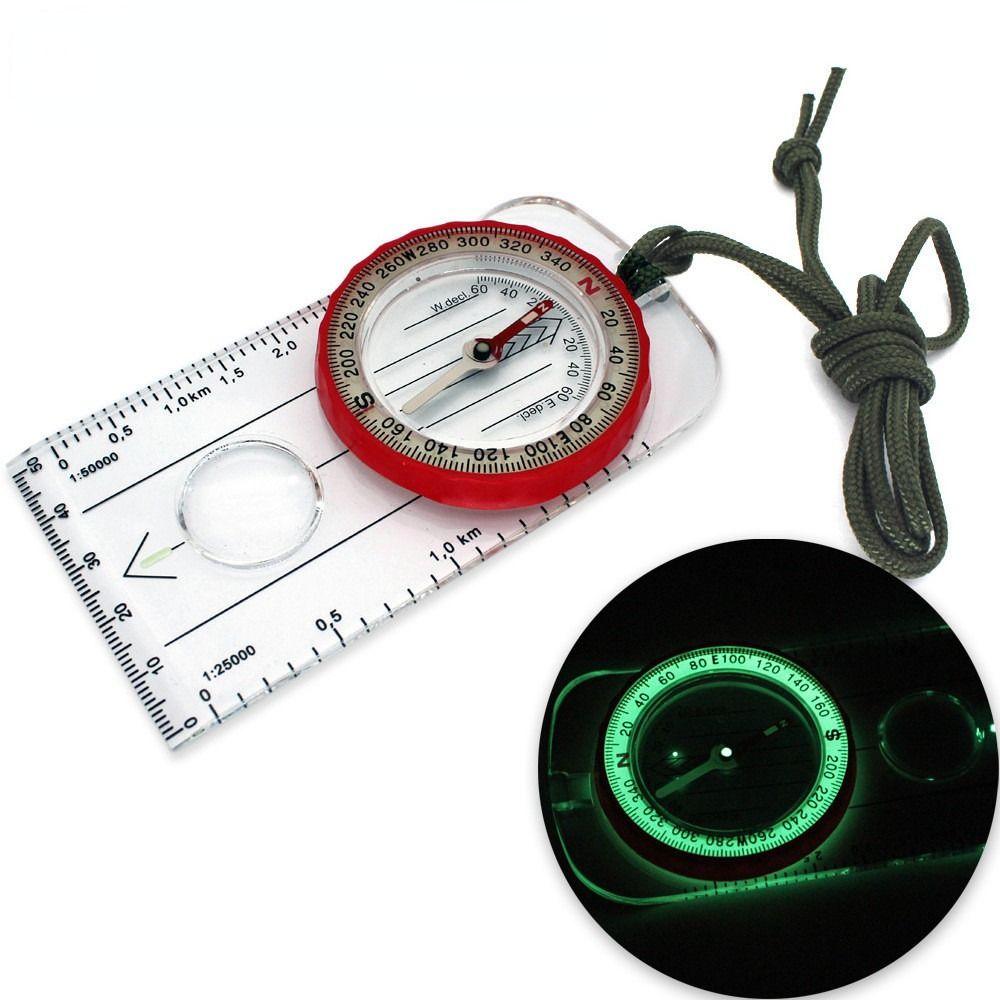 Proportional Footprint Tools Mini Ruler Outdoor Navigation Compass Map Reading Scouts Compass Ruler