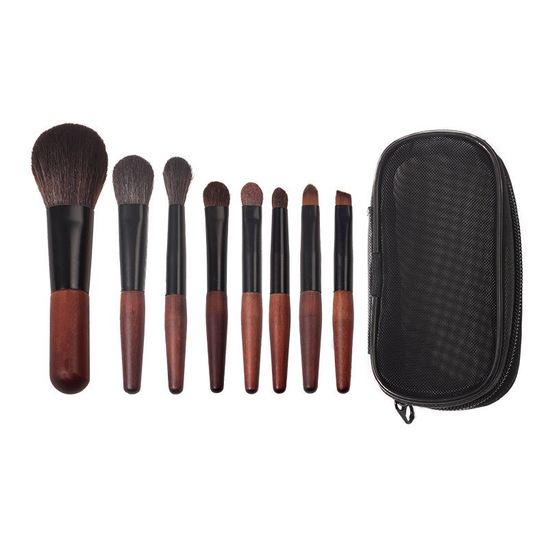 Mini Portable Makeup Brush Set Super Soft Animal Hair Eye Shadow Makeup Tools All Face Professional