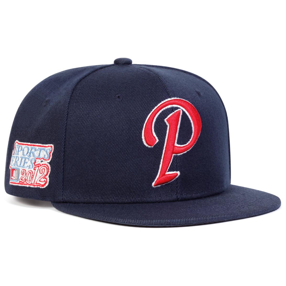 

Літера P Вишивка Snapback Hat Чоловіча та жіноча плоска бейсболка Cap Відкритий Street Хіп-хоп Caps Рибальські капелюхи темно-синього кольору